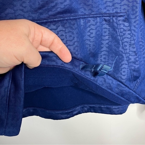 Nike dri-fit cropped sweatshirt hoodie blue size large - Picture 4 of 8